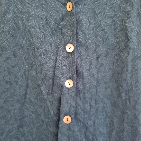 Jennifer West Button Down Tunic Top Size 14 - Picture 3 of 4